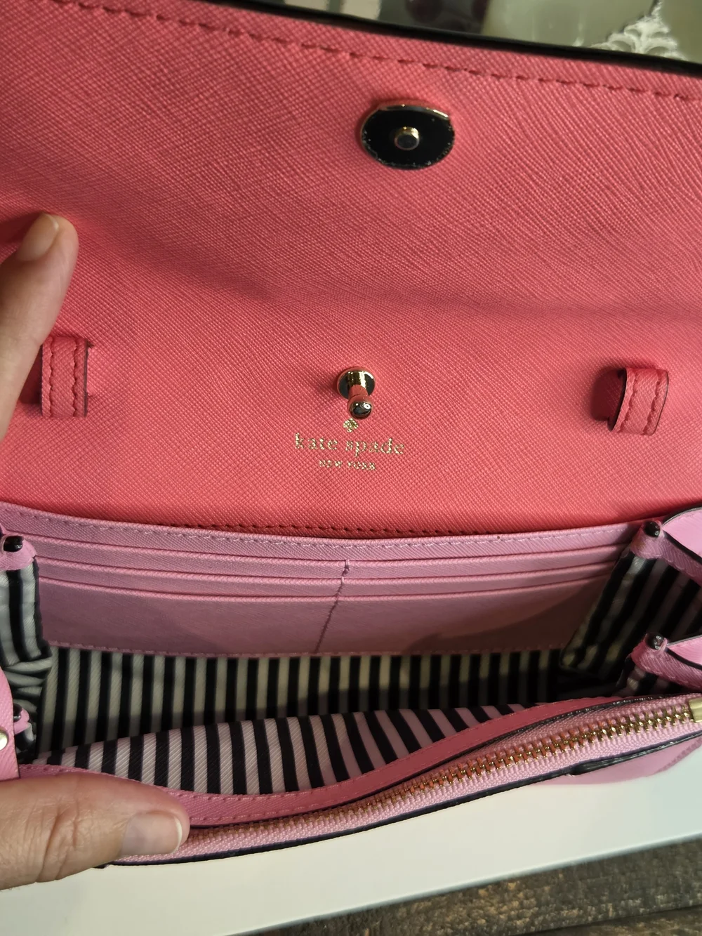 Kate Spade Pink Bi-Color Clutch